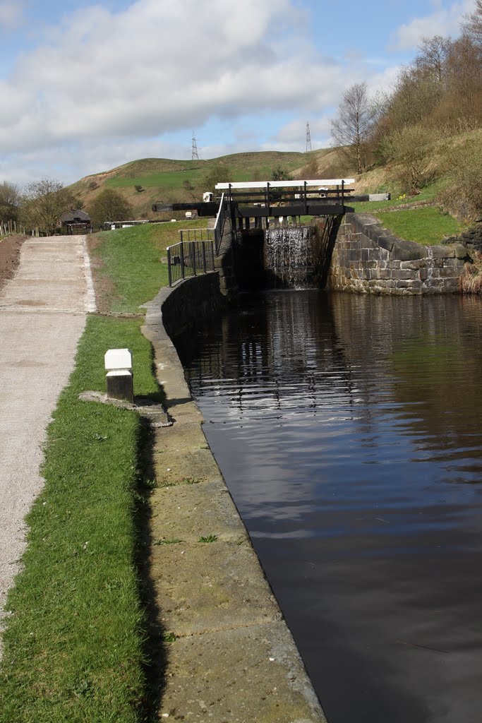 Lock, Rochdale Canal, Summit by alastairwallace