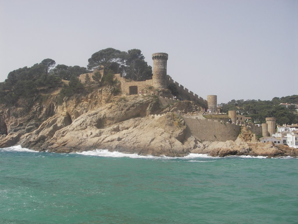 Tossa de Mar view on medieval castle from sea 16/06/2006 by EugenyGromenko