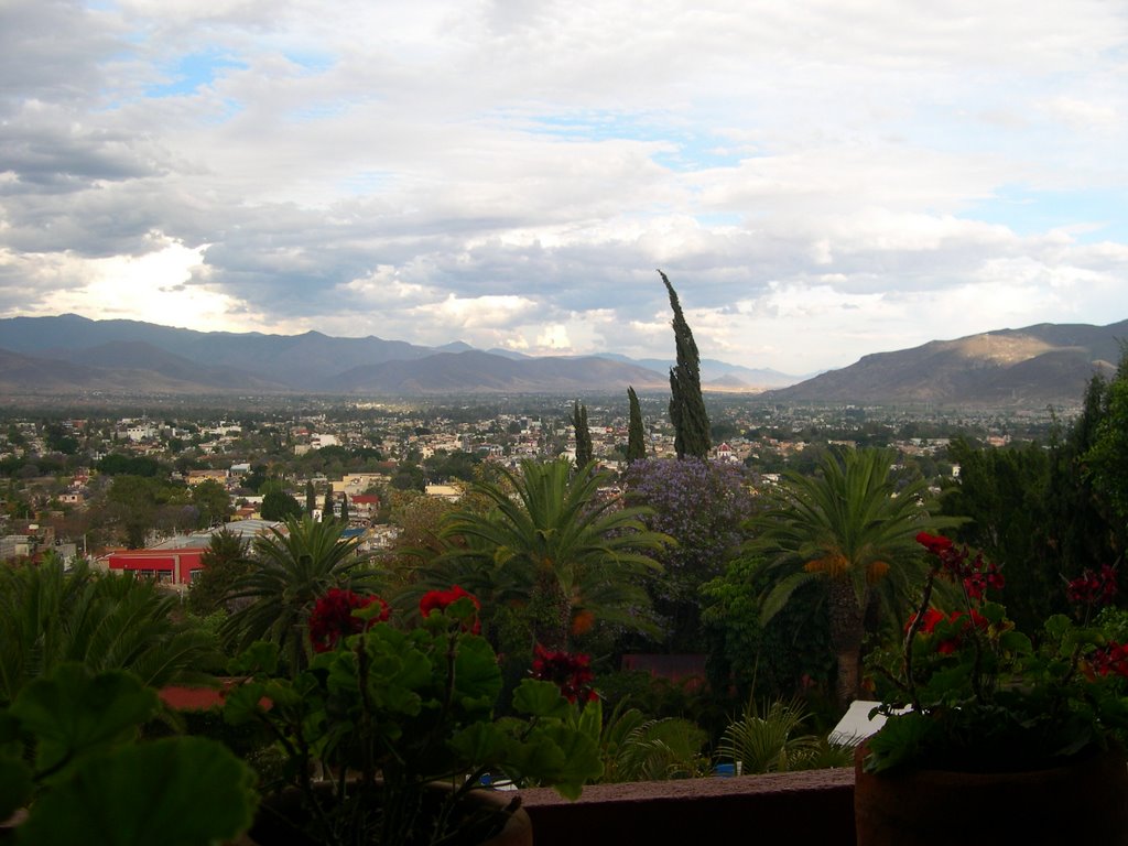 View from the Victoria Hotel, Oaxaca, Mexico. by Nicola e Pina Messico 2004