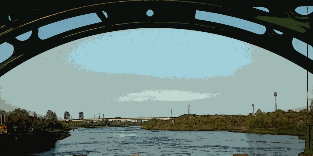 A19 through the tees barrage by Dee Wainwright