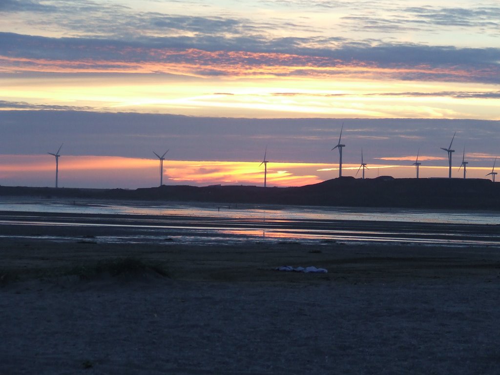 Zonsondergang op de maasvlakte by aschwinn