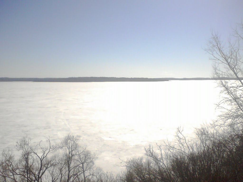 Spring ice on the lake Sebezhskoe by maikl_