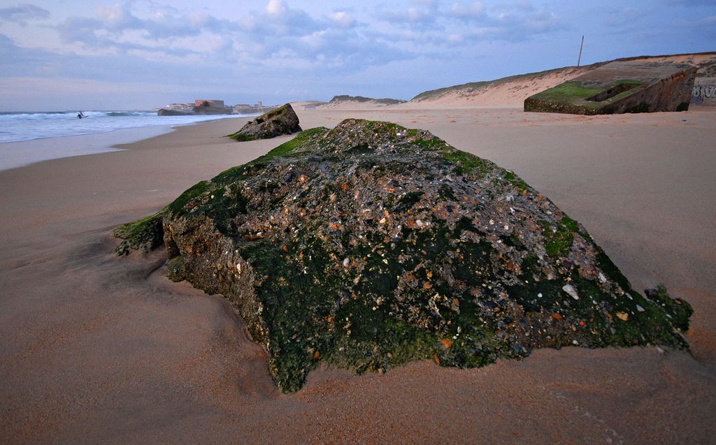 Remnants of World War 2 bunkers, Capbreton, FR by geir-ole