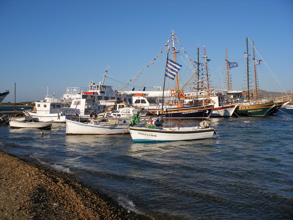 Antiparos harbour by Nick Gent