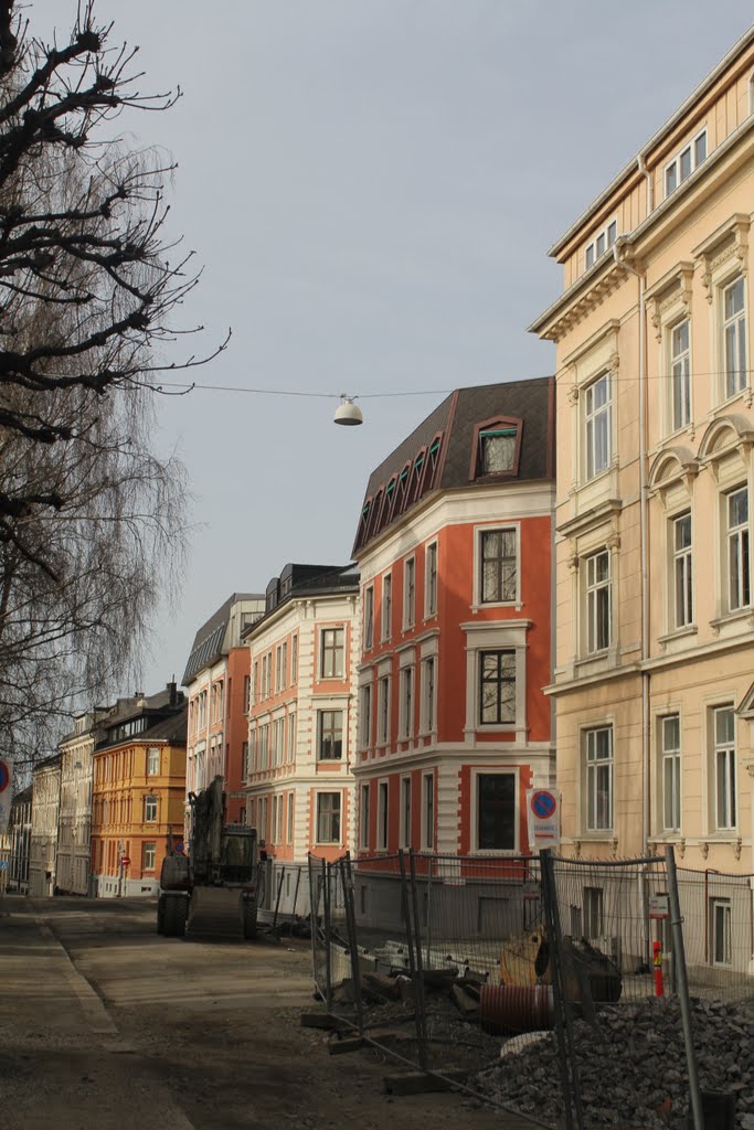 Rosenborggata near Schønings gate, Majorstuen, Oslo, Norway, April 10, 2011. by omar hoftun