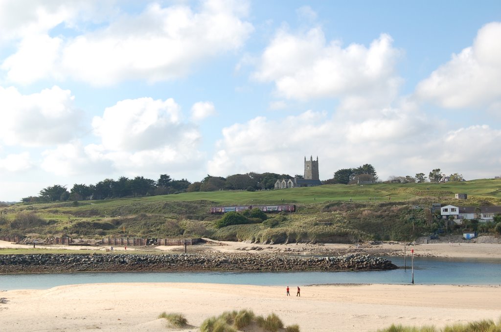 Lelant Church from Hayle Towans by cjtruro