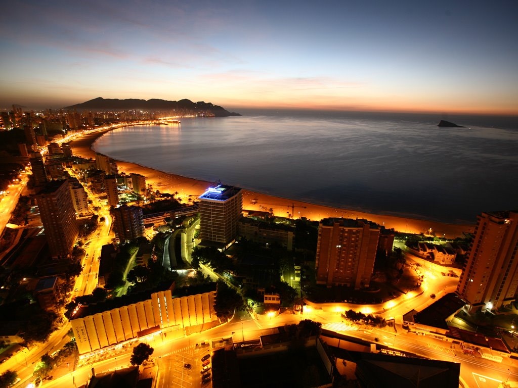 Benidorm skyline from Hotel Bali by CarmelH