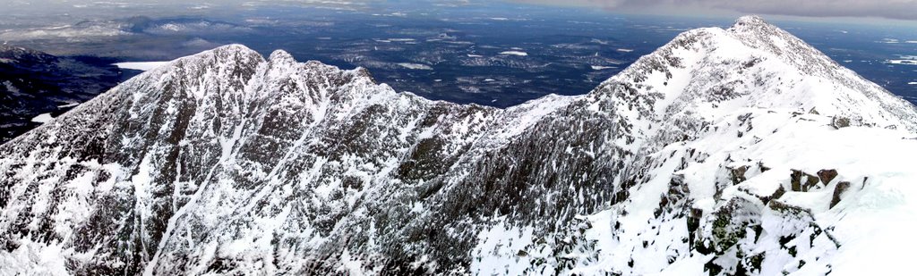 Knife Edge in Winter from Baxter Peak by Morrie