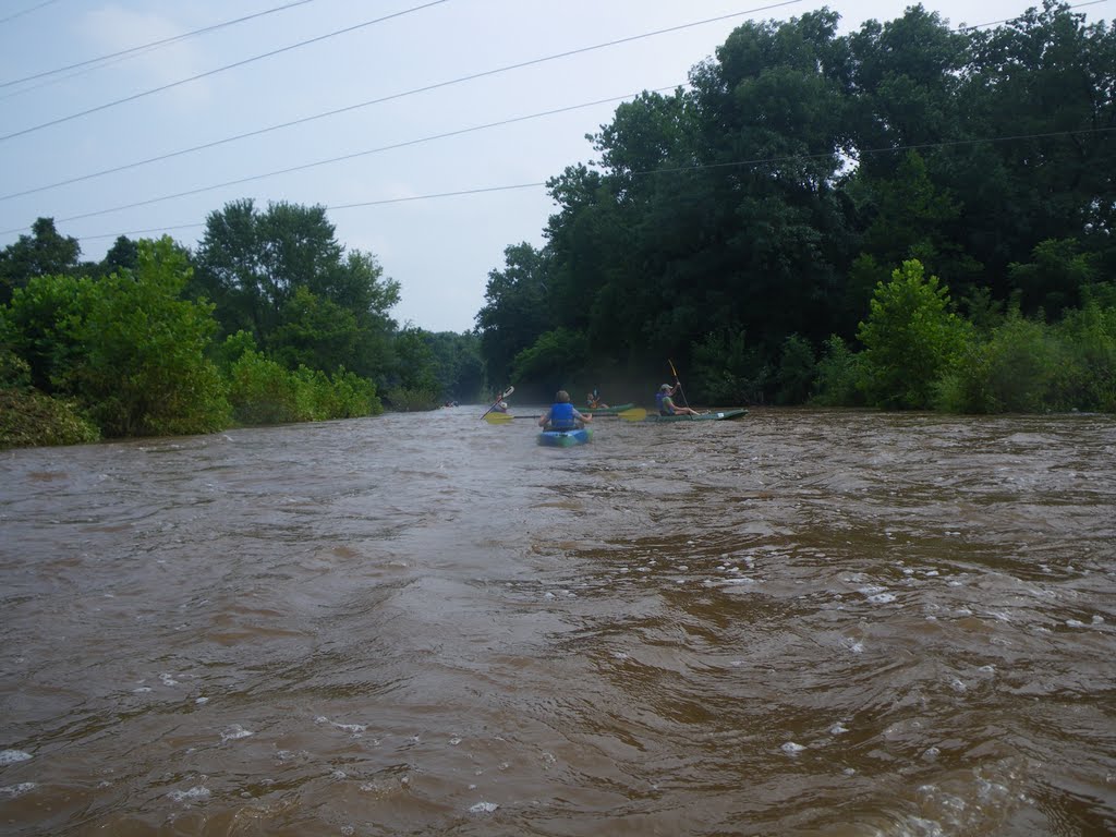 Perkiomen Creek after heavy rains. August 2009. by Lukas Eddy