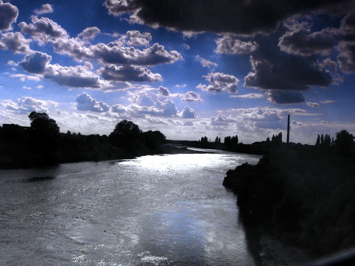 Mures river sunshine by zoltan fodor