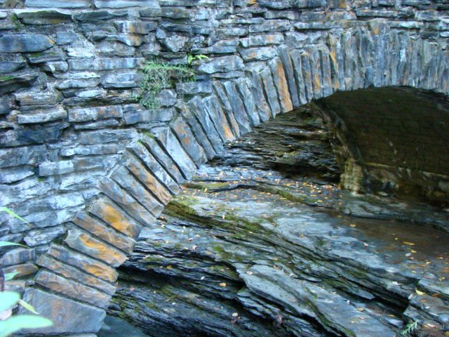 Stone Bridge in Watkins Glen by D. Jenison