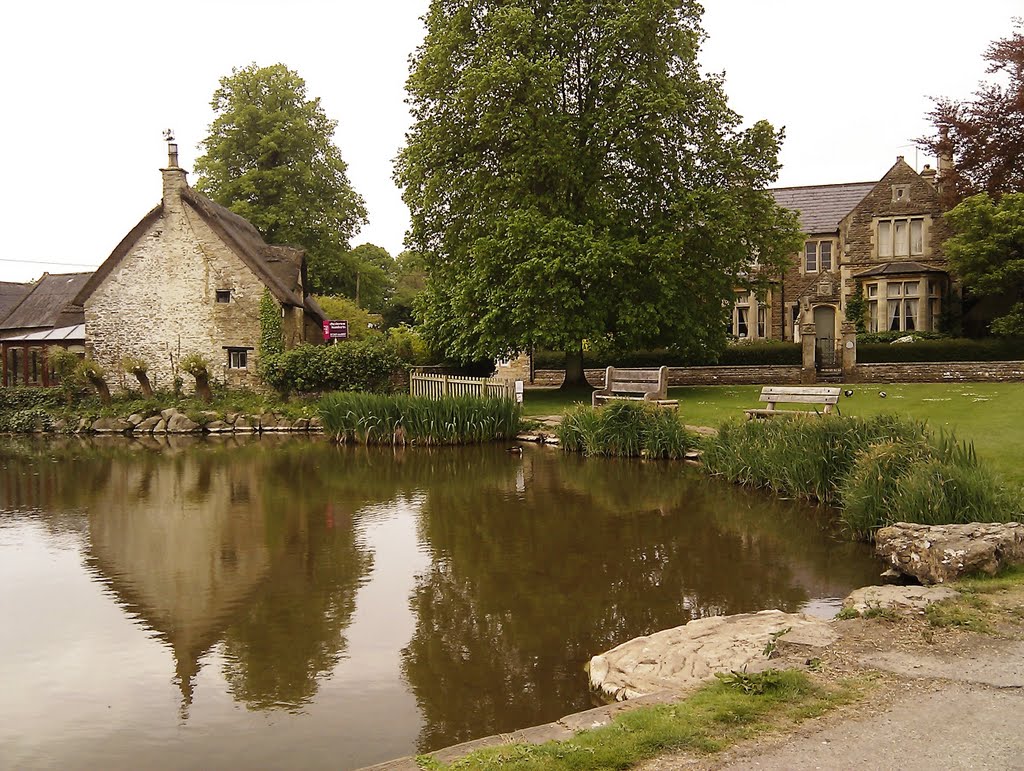 Duck Pond, Biddestone. by Bob&Anne Powell