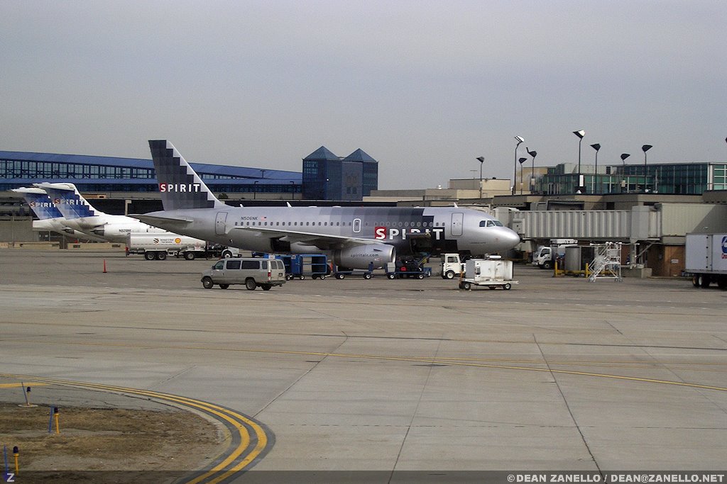 Spirit Airlines at DTW (2/2006) by Dean Zanello