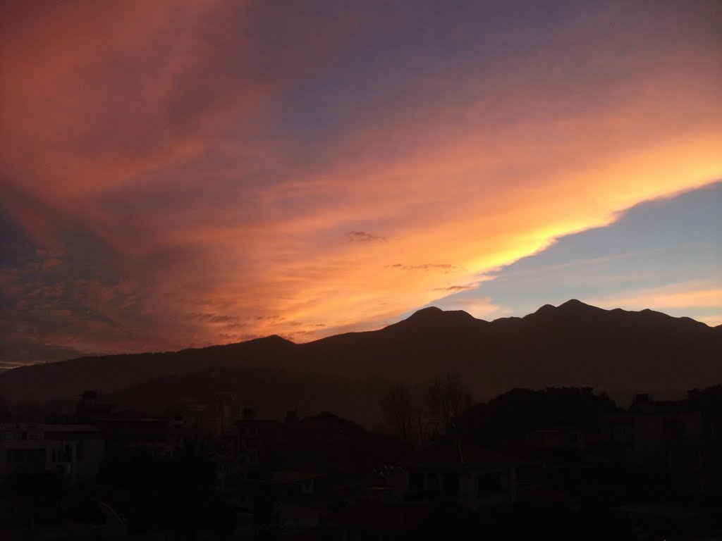 Orange Sky from Kathmandu by imkamalkumar