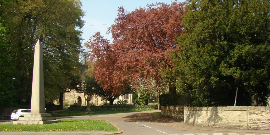 Panorama of monument off Norton Lane looking towards St.James' church, Norton, Sheffield S8 by sixxsix