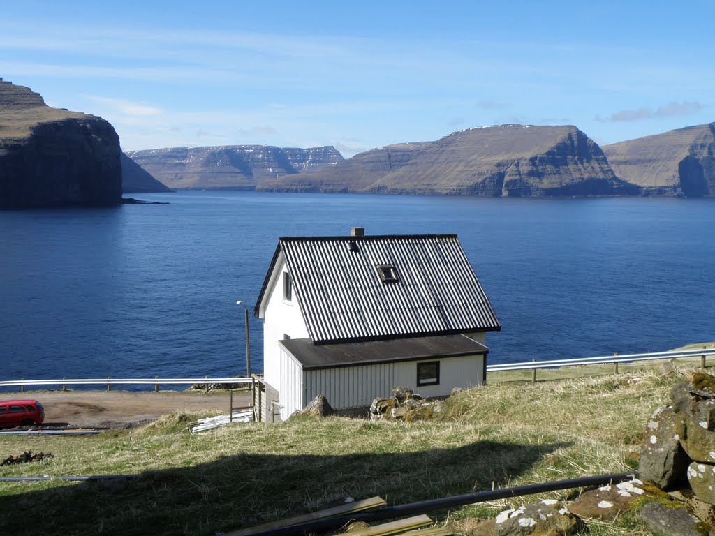 Kirkja on Fugloy, Faroe Islands by Eileen Sandá