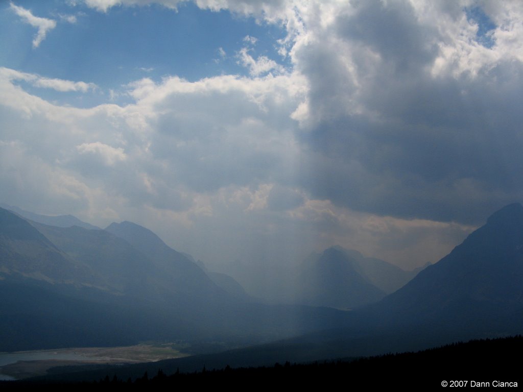 2007 - August 8th - 21:27Z - Two Medicine area through smoke - Looking SW. by Dann Cianca