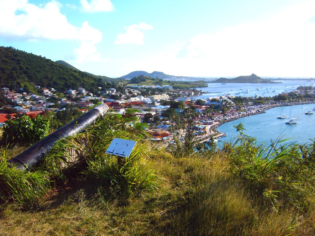 View from fort Louis on Marigot by Tonnie D