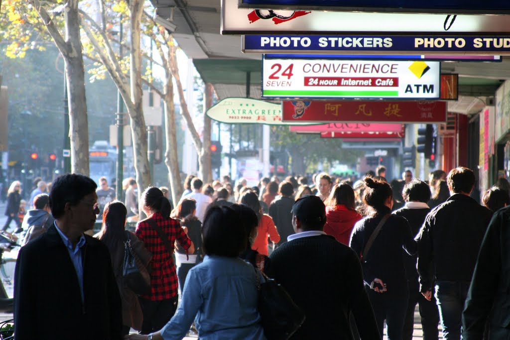 Swanston street Melbourne by Paul Strasser