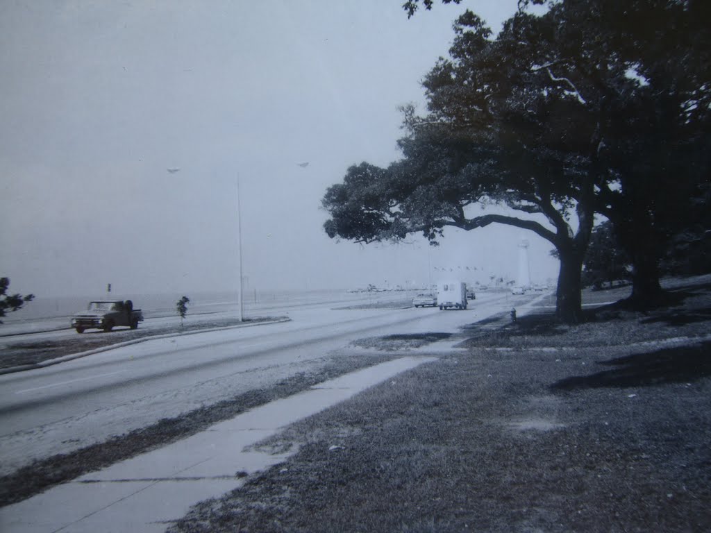 Highway 90, The Biloxi Lighthouse/ circa 1968/ Air Force Days by rockypoint