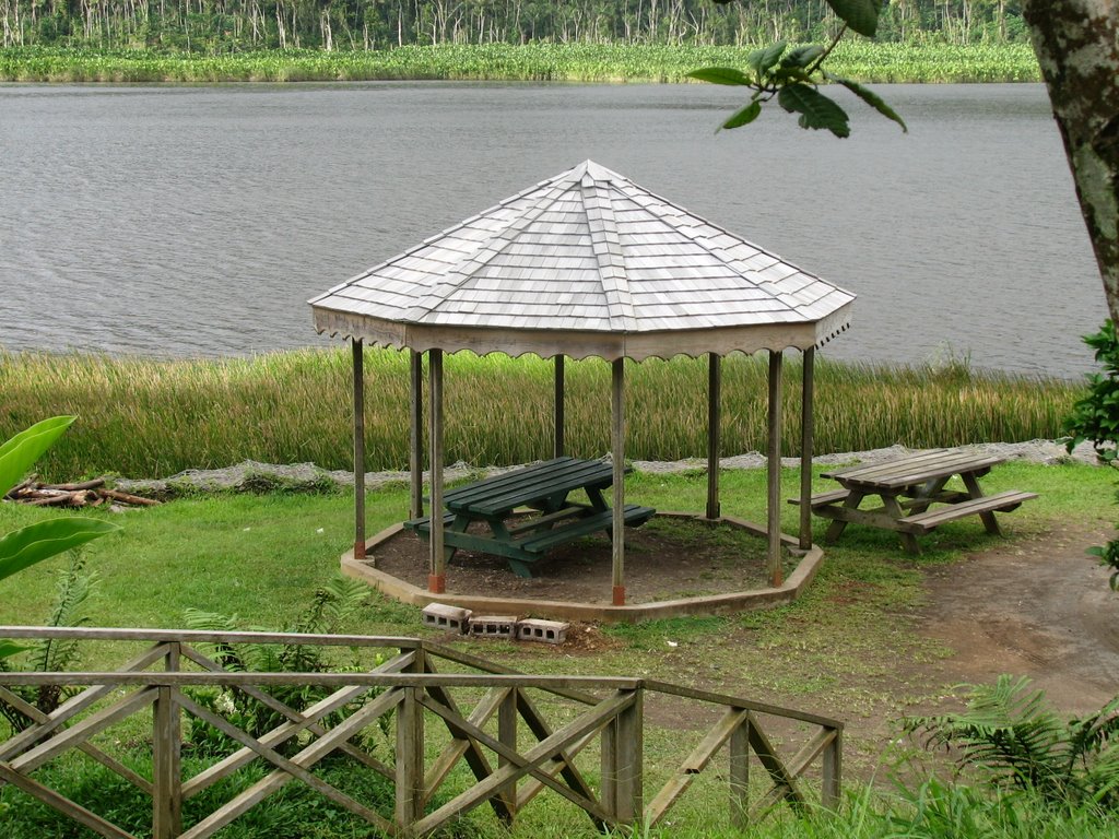 Picnic area by Grand Etang Lake, Grenada by Hogan of Grenada