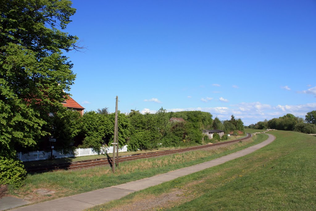 Landschaftsaufnahme mit Ilmenaudeich und Bahnlinie bei Mover by MfKroeger