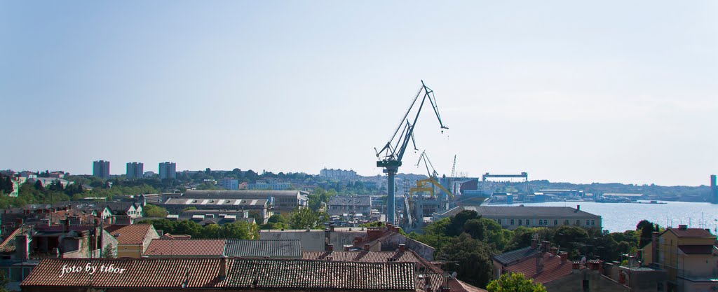 PULA - PANORAMSKI POGLED NA ARSENAL - DANAS "ULJANIK" by tibor-pula