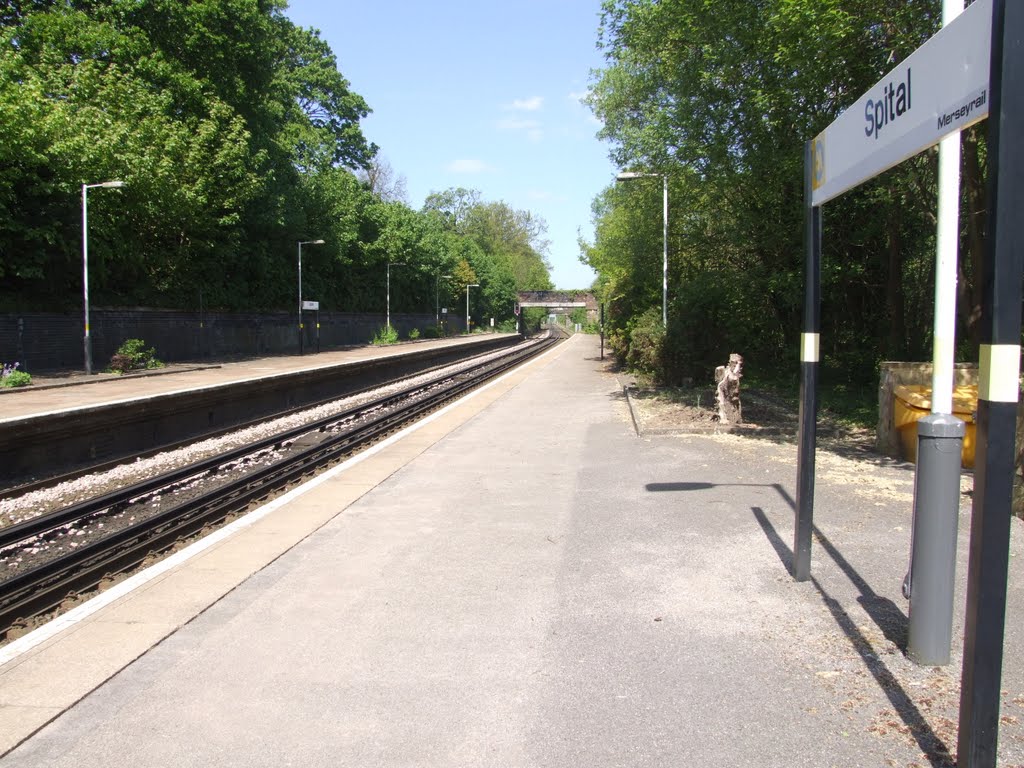 Spital Station, Looking North. by Peter Hodge