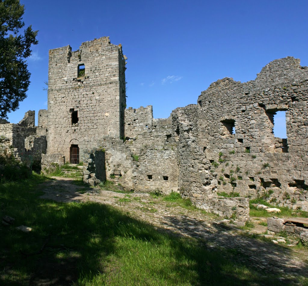 Château de Fressac, le donjon vu de la cour by Jacques REY