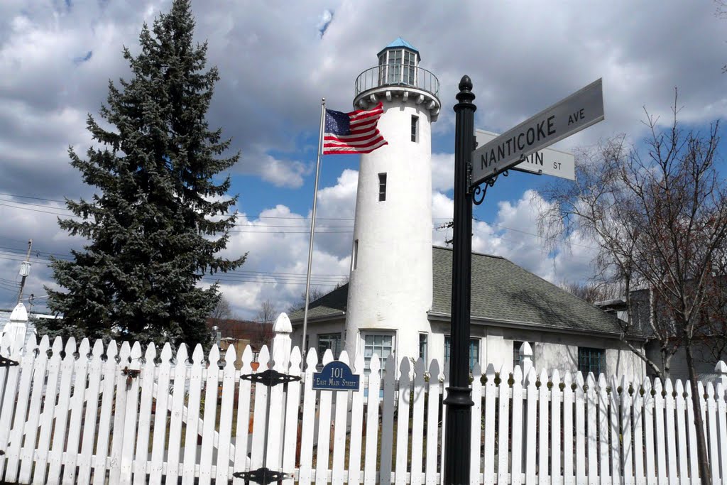 (copyrighted) inland lighthouse business/home landmark by Geraldine Clark