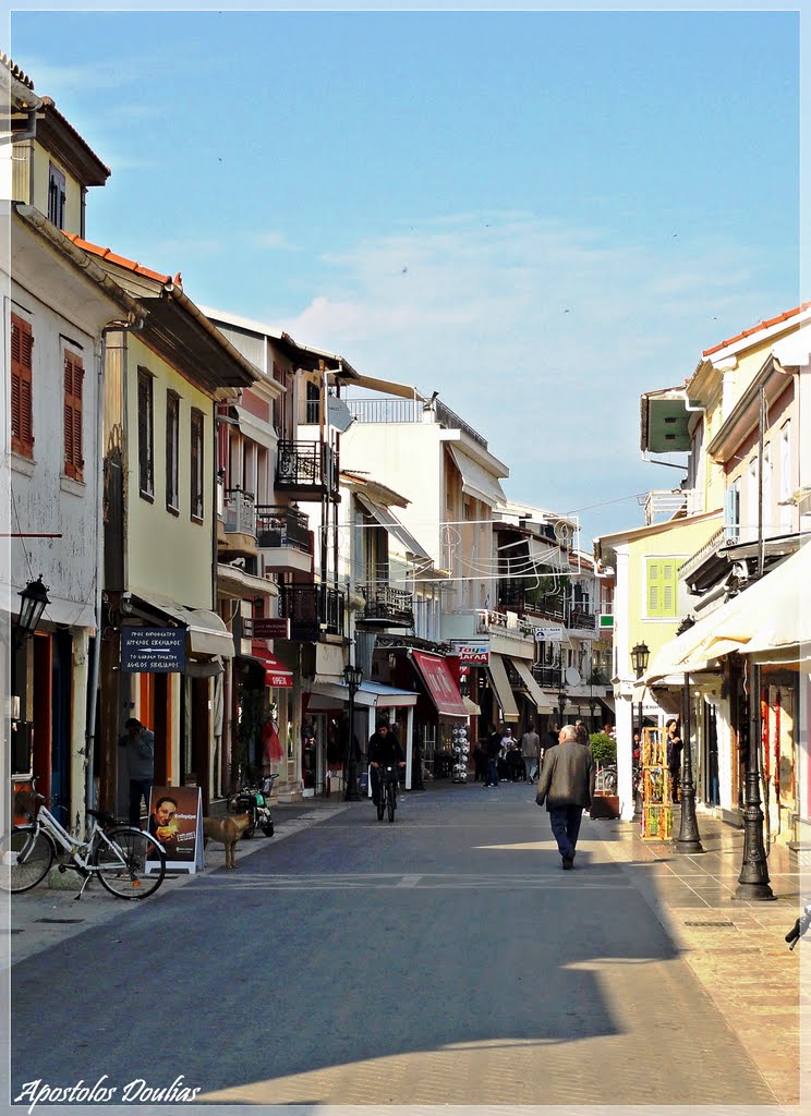 Small street in Lefkada by Apostolos by Apostolos J. Doulias