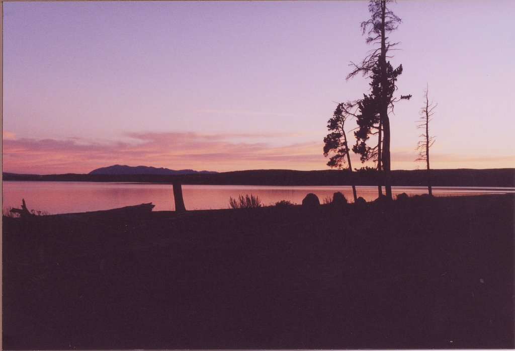 Sunset from Yellowstone Lake lodge by James Anderson