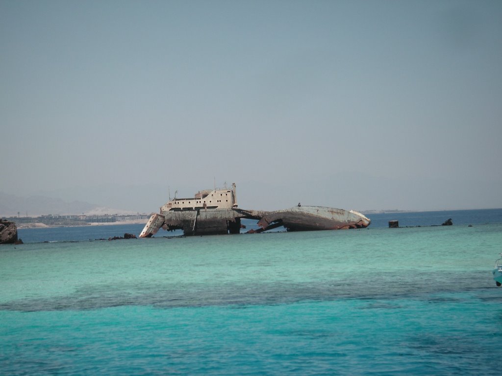 Ship on Gordon Reef Tiran Island by Michal W