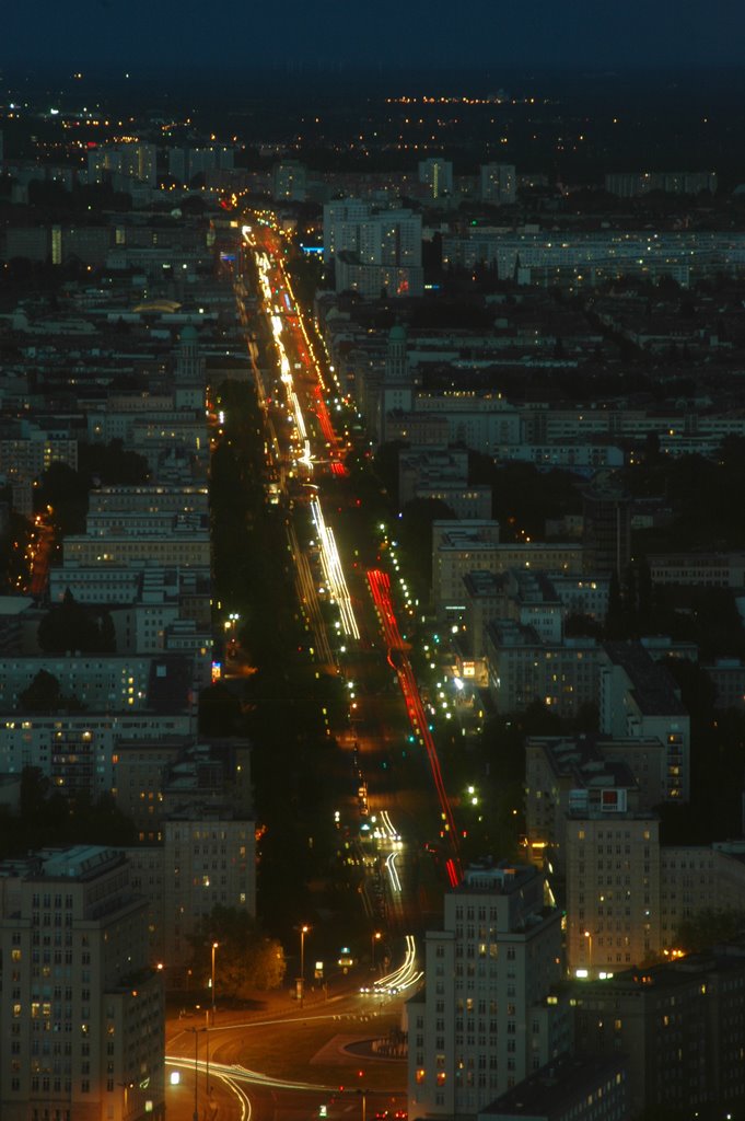 Karl-Marx-Allee from Fernsehturm by ROELart