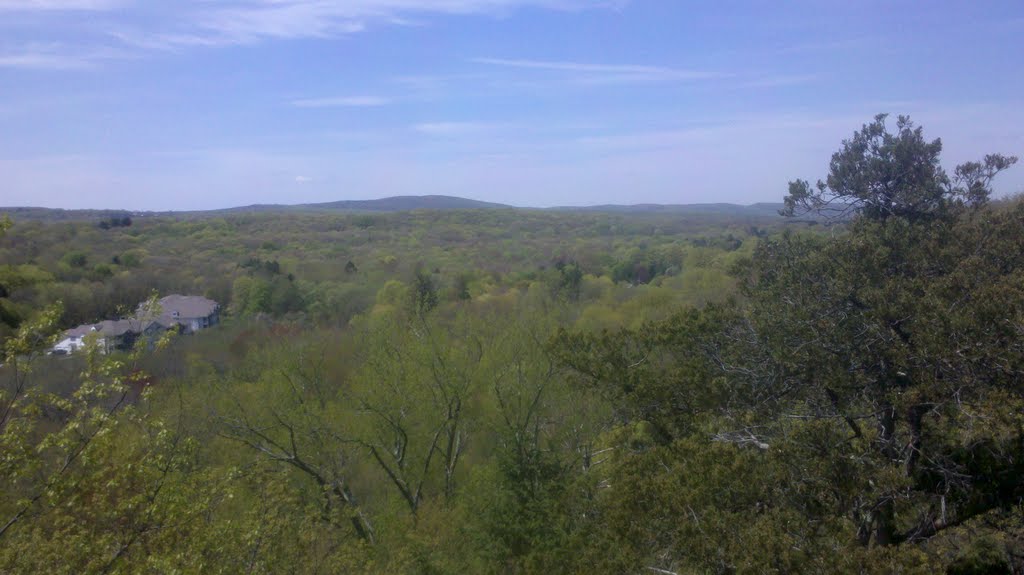 Mt. Sanford from Elbow of Sleeping Giant, Quinnipiac Trail, Hamden, CT May 6 2011 by Arkie_in_CT