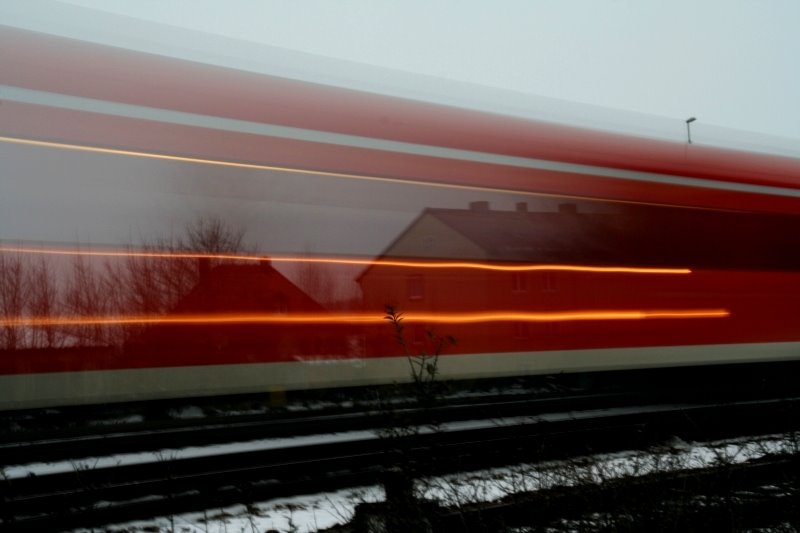 Transparent train by Alfred Schaffer