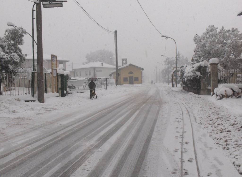 Nevicata in via Crema by antonio degiorgi