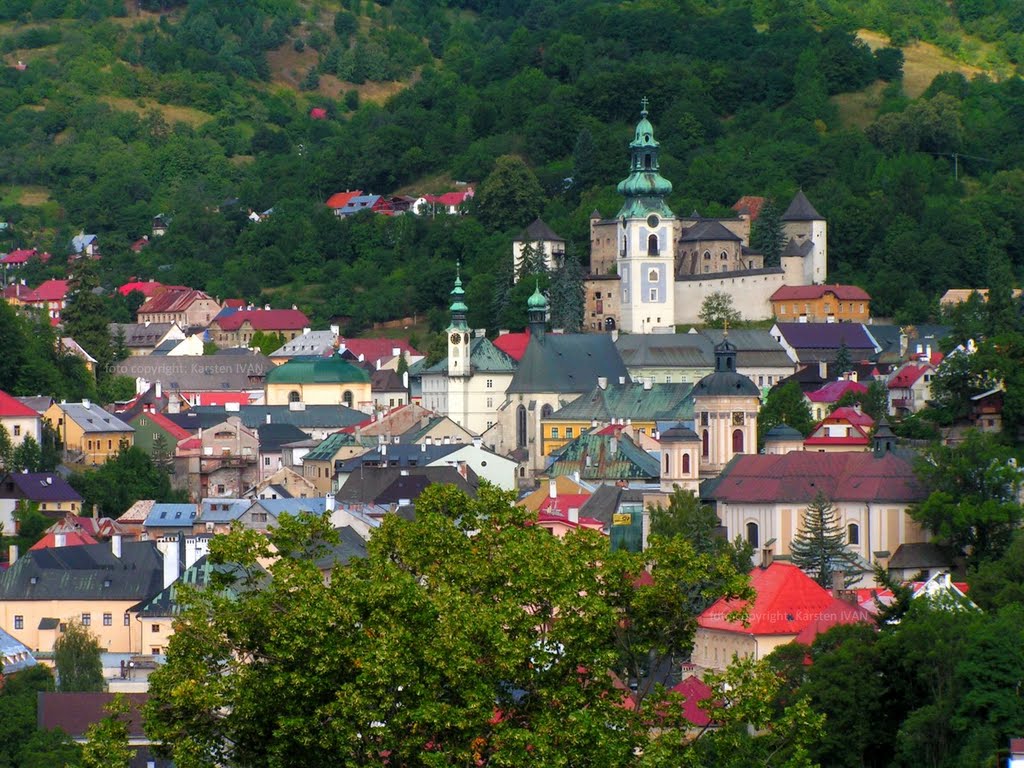 Old castle and churches on Banska Stiavnica historic centre by Karsten Ivan