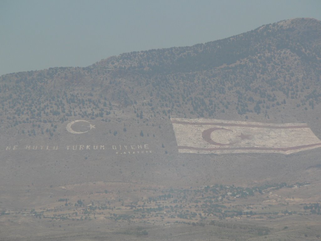 Turkish flag in the mountains by unclejay