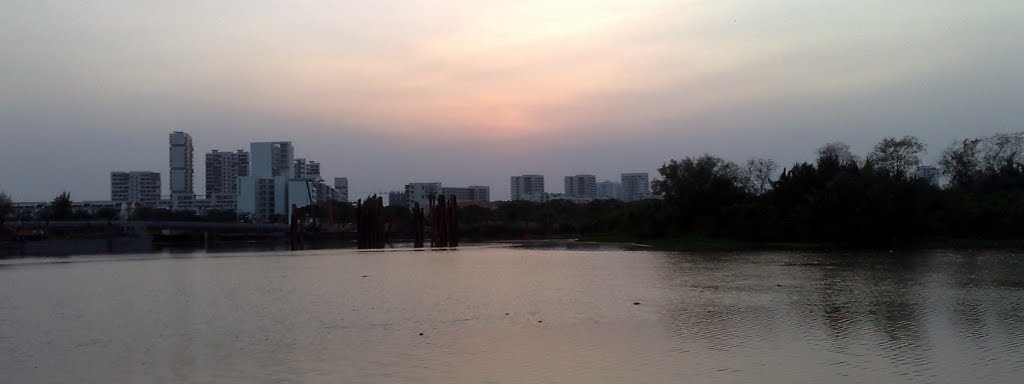 Sunset scenery on Crescent Lake by Vũ Hà Duy