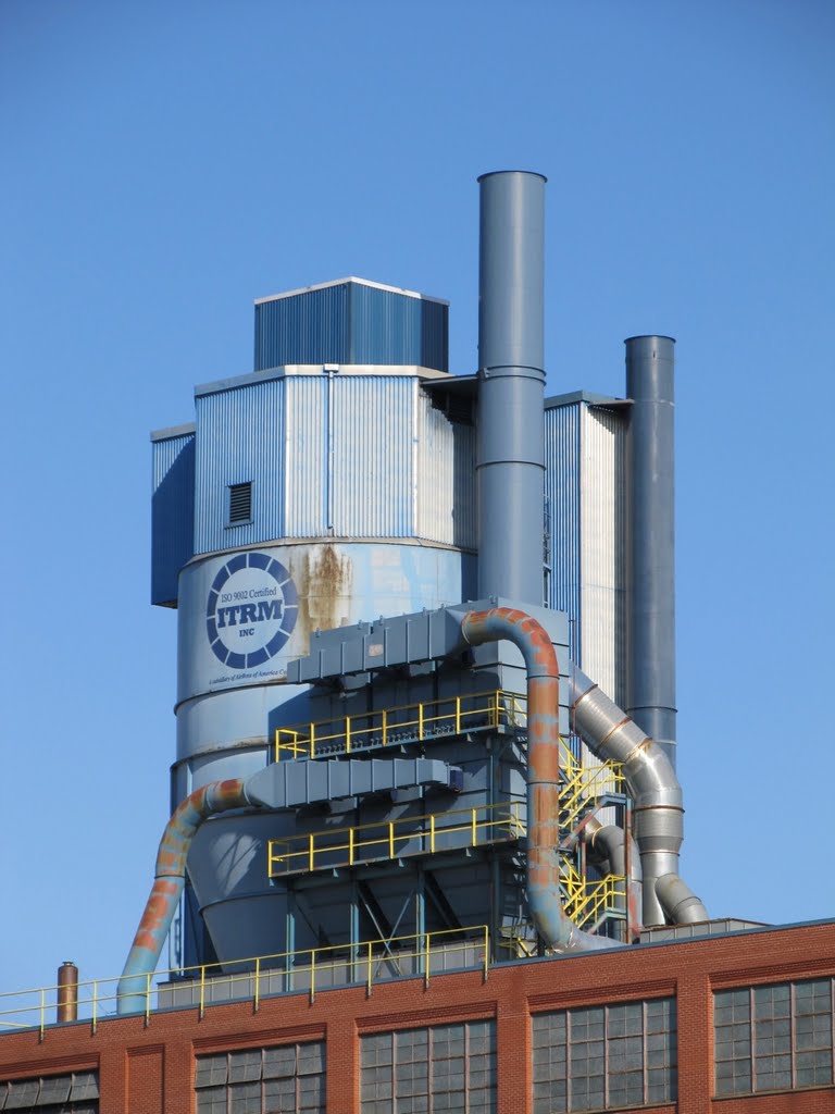 Factory chimney on Glasgow Street by kanadaguy