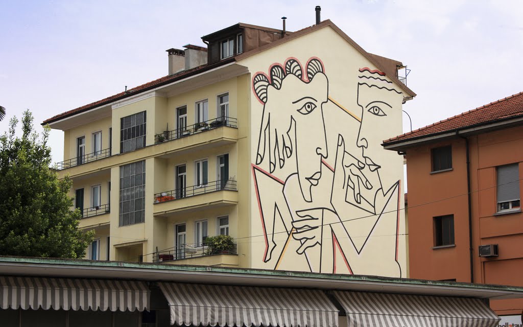 Picasso gable, Locarno, Switzerland by David Audcent