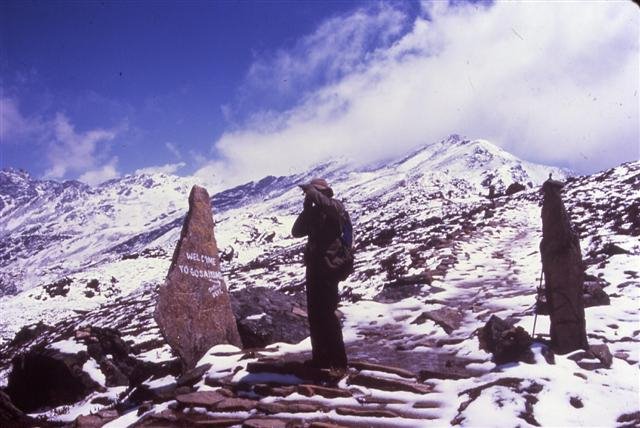 On a porter trek Around the Annapurnas we approach Gosainkund Pass. by HowardCampbell