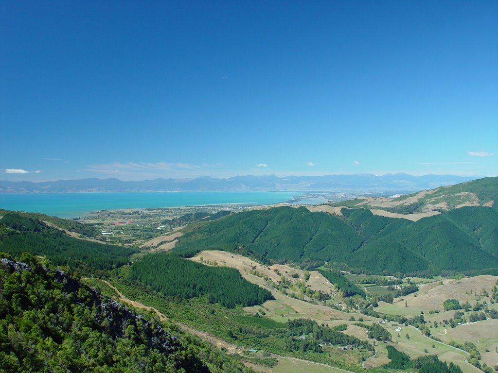 View to Nelson from Takaka Hill by Matthias Fehrentz