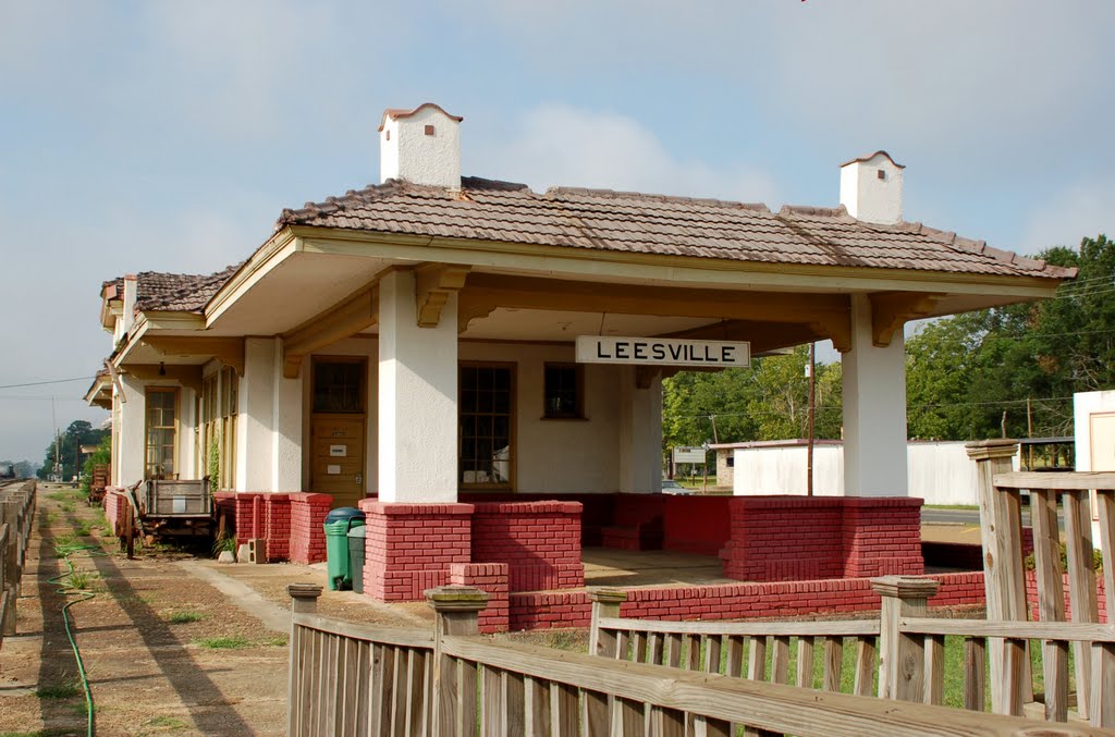 Former Kansas City Southern Railway Station at Leesville, LA by Scotch Canadian