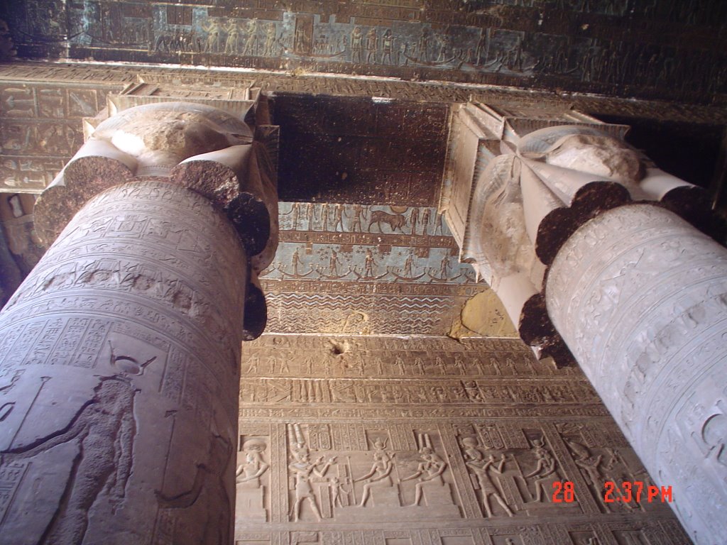 Temple of Hathor partal, starry sky by Balogh Attila Gábor