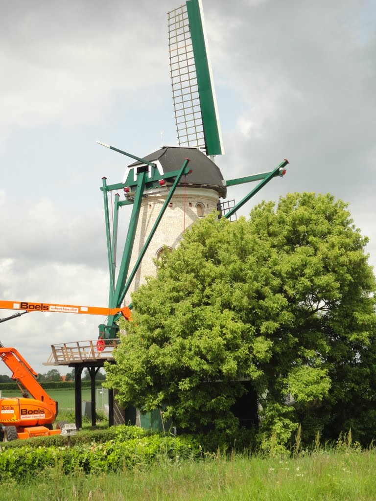 Molen De Jager bij Schelde Rijn Verbinding Nieuw Vossemeer by © rdnjc