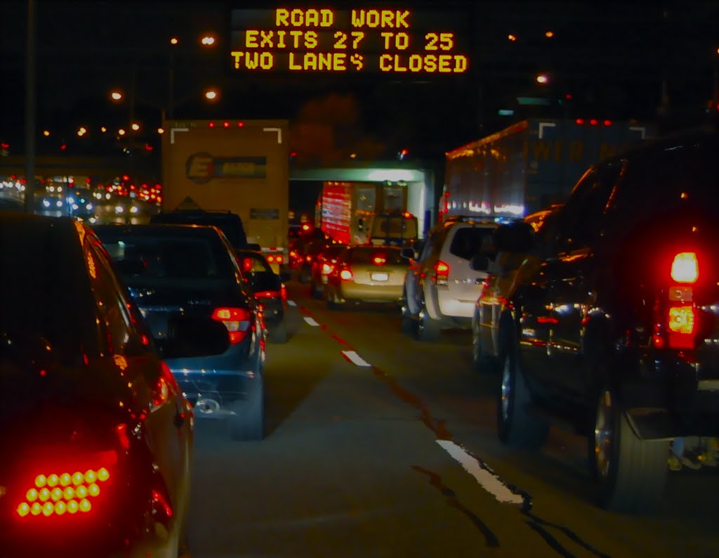 Traffic on the Long Island Expressway . . .the worlds longest parking lot!!! by Ann Broder