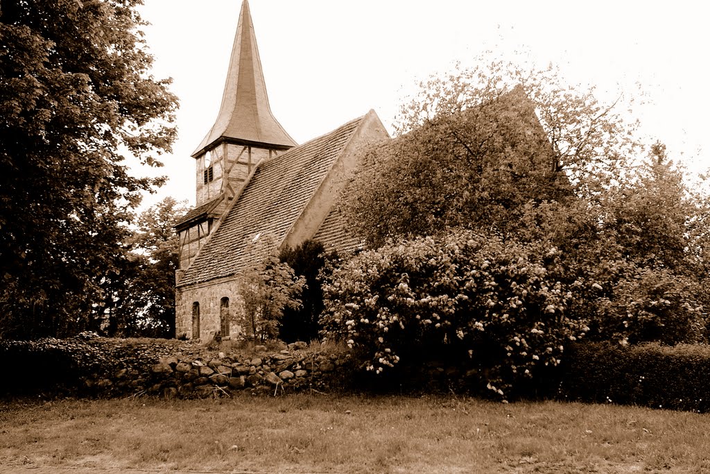 Bargischow, früher Barwetsekow, die Kirche by Janusz A. REKOWSKI-Schw.