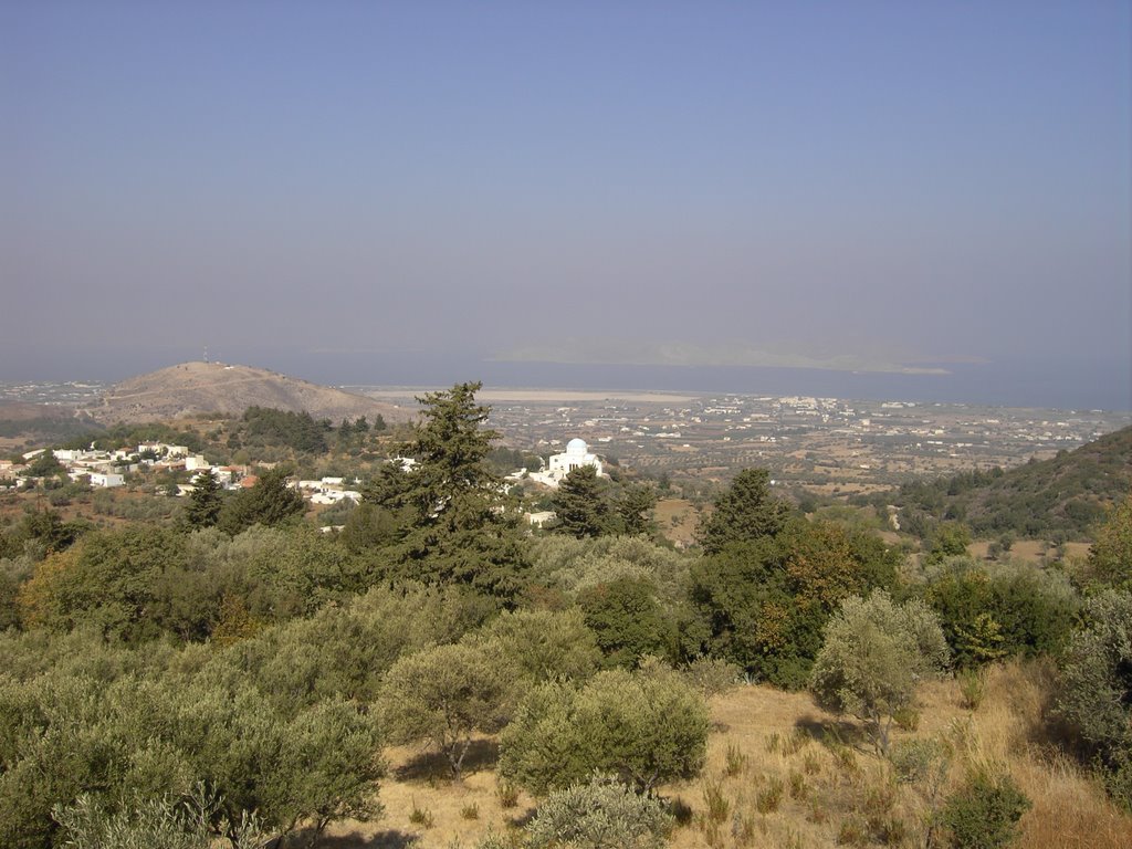 Kos. Blick von Zia nach Tigkaki by Egon Holz SAW